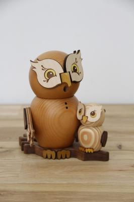 パイプ人形　Kuhnert　Owl-with　child　37216