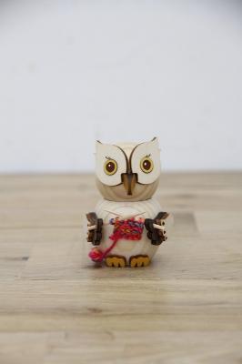 置物　MINI　Owl-knitting　37305