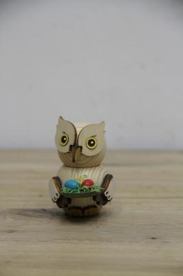 置物　MINI　Owl-with　Easter　eggs　37341