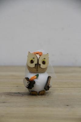 置物　MINI　Owl-bride　37318
