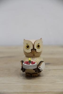 置物　MINI　Owl-　with　cake　37353