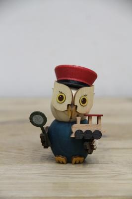 置物　MINI　Owl-Railwayman　37352