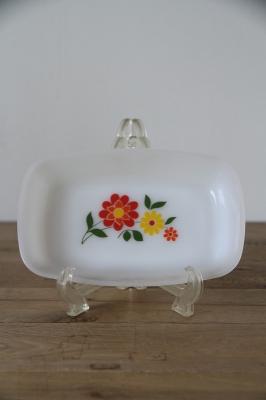 長方形プレート　arcopal　フランス　ヴィンテージ