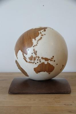 地球儀　木製　ヴィンテージ