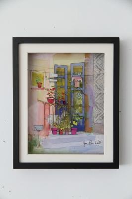3Dガラスアート　VITREOGRAPHY　-Goat　on　Balcony-